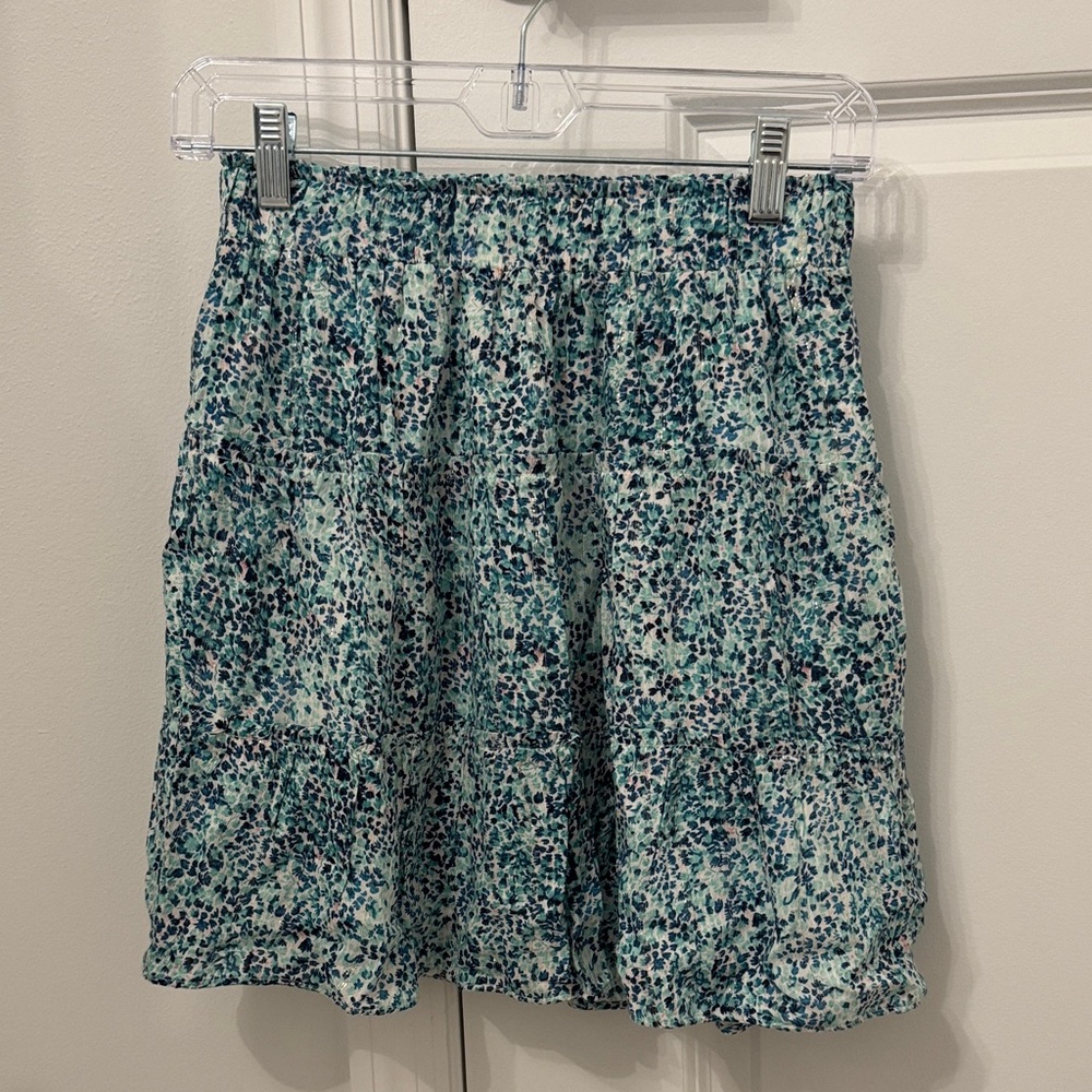 LOFT Blue Floral Skirt